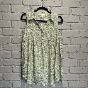 Motherhood Sleeveless Blouse - Black and White